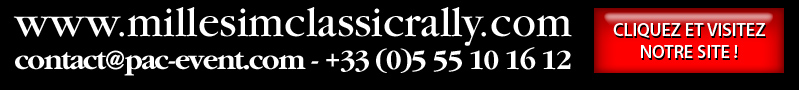 www.millesimclassicrally.com - contact@pac-event.com - Tél : +33.(0)5.55.10.16.12