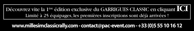 www.millesimclassicrally.com - contact@pac-event.com - Tél : +33.(0)5.55.10.16.12